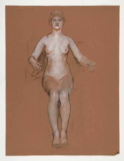 Korai tanulmány Genius of State figurájáról, in alkotó: Edwin Austin Abbey