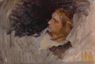 Hamlet ábratanulmány, A színjátékhoz, Hamlet, III. felvonás, II. jelenet alkotó: Edwin Austin Abbey