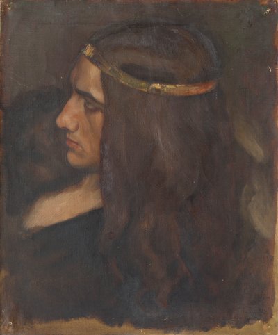 Hamlet ábratanulmány, A Hamlet színjátékához, III. felvonás, II alkotó: Edwin Austin Abbey
