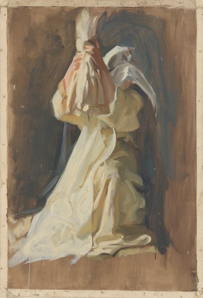 Ábratanulmány egy apácáról, Galahad csecsemőkorához, A Szent Grál keresése és elérése, Könyvkiadó szoba, Bostoni Nyilvános Könyvtár alkotó: Edwin Austin Abbey