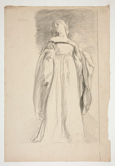 ábra tanulmány a alkotó: Edwin Austin Abbey
