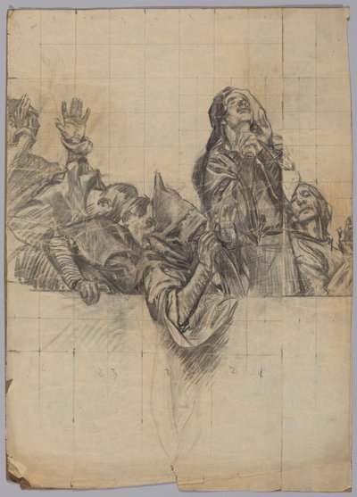 ábra tanulmány a alkotó: Edwin Austin Abbey