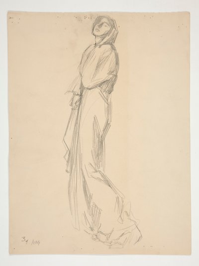 ábra tanulmány a alkotó: Edwin Austin Abbey
