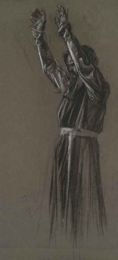 ábra tanulmány a alkotó: Edwin Austin Abbey