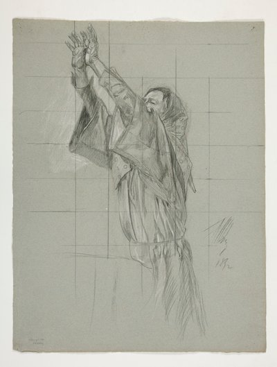 Ábratanulmány Arthur király számára alkotó: Edwin Austin Abbey