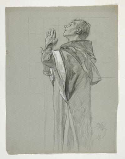 Ábratanulmány Arthur király számára alkotó: Edwin Austin Abbey