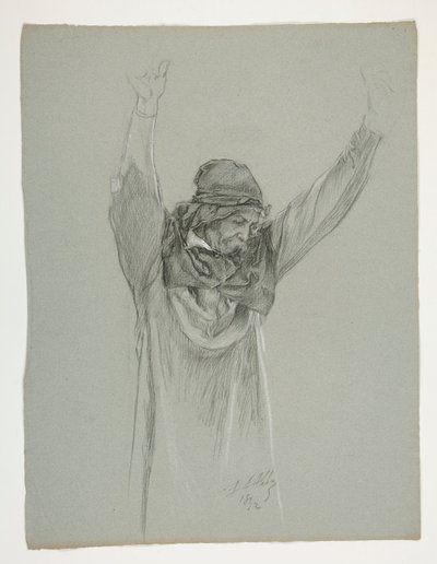 Ábratanulmány Arthur király számára alkotó: Edwin Austin Abbey