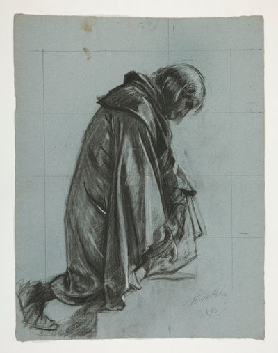 Sir Lancelot és Sir Bors figura tanulmánya Galahadot a sarkantyúival, a The Quest of the Holy Grailből (a második a Boston Public Library számára készült tizenöt festménysorozatból, 1901-ben elkészült) alkotó: Edwin Austin Abbey