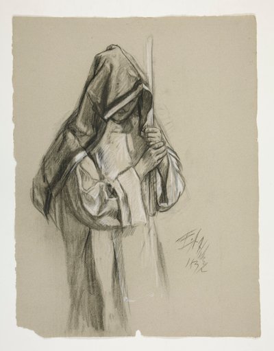 Sir Lancelot és Sir Bors figura tanulmánya Galahadot a sarkantyúival, a The Quest of the Holy Grailből (a második a Boston Public Library számára készült tizenöt festménysorozatból, 1901-ben elkészült) alkotó: Edwin Austin Abbey