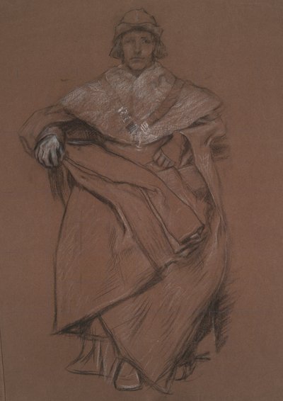 Ábratanulmány a The Royal Exchange számára alkotó: Edwin Austin Abbey