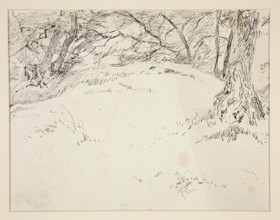 Erdei jelenet alkotó: Edwin Austin Abbey