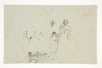 Galahad a kastélyban, a The Quest of the Holy Grail című tanulmány (tizenöt festményből álló sorozat a Boston Public Library számára, 1901-ben fejeződött be) alkotó: Edwin Austin Abbey