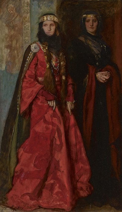 Goneril és Regan a Lear király első felvonásában I. jelenet, 1902 alkotó: Edwin Austin Abbey