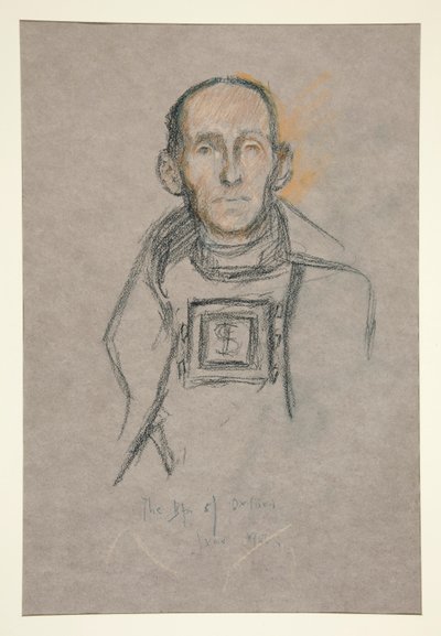 Fej és vállak, VII. Edward koronázása portréja alkotó: Edwin Austin Abbey