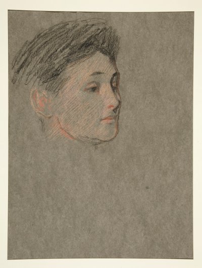 Fekete hajú nőfej, Edw koronázása alkalmából. VII alkotó: Edwin Austin Abbey
