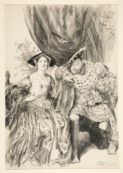 Henry és Anne Boleyn. Henrik király: alkotó: Edwin Austin Abbey