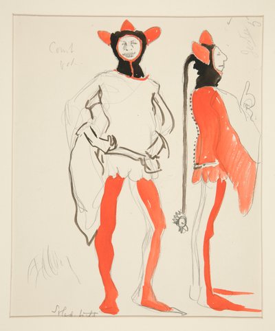 Jesters, jelmezvázlat Henry Irvingnek alkotó: Edwin Austin Abbey