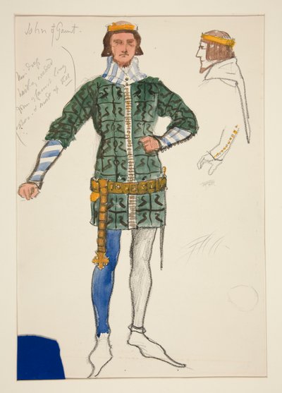 John of Gaunt, jelmezvázlat Henry Irving számára alkotó: Edwin Austin Abbey