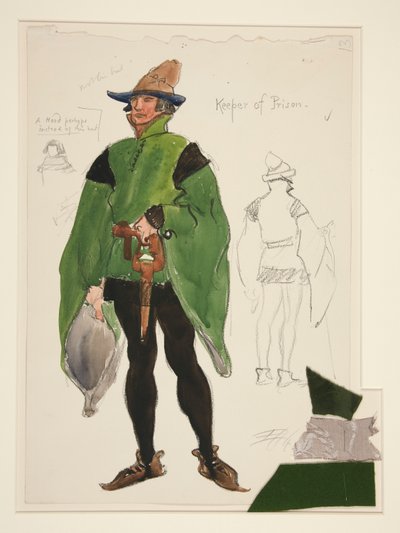 A börtönőr, jelmezvázlat Henry Irving számára alkotó: Edwin Austin Abbey