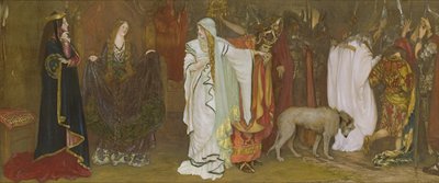 Lear király, I. felvonás, I. jelenet, Cordelia búcsúja, 1898 alkotó: Edwin Austin Abbey