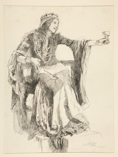 Lady Macbeth, III. felvonás iv. jelenet, Macbeth alkotó: Edwin Austin Abbey