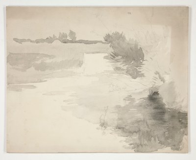 Táj egy folyó mellett alkotó: Edwin Austin Abbey