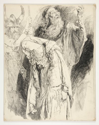 Lear Cordeliával a karjában halott, V. felvonás, iii. jelenet, Lear király alkotó: Edwin Austin Abbey