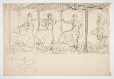 Táncoló nők sora – (azonosítatlan illusztráció) alkotó: Edwin Austin Abbey