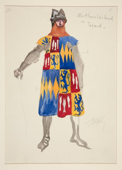 Northumberland - Tabard, jelmezvázlat Henry Irving számára alkotó: Edwin Austin Abbey