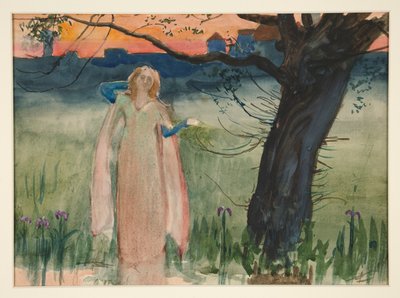 Ophelia a patak mellett - IV. felvonás, VII. jelenet, Hamlet alkotó: Edwin Austin Abbey