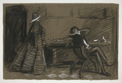 Petruchio viccelődik Katharinával (.1058-as tanulmány) – II. felvonás, I. jelenet, A cickány megszelídítése alkotó: Edwin Austin Abbey