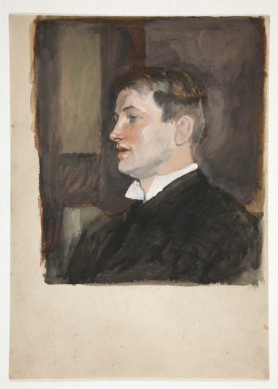 Egy fiatal férfi portréja (azonosítatlan ülő) alkotó: Edwin Austin Abbey