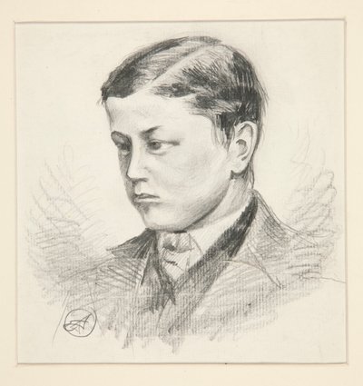 Egy azonosítatlan fiatal fiú portréja alkotó: Edwin Austin Abbey