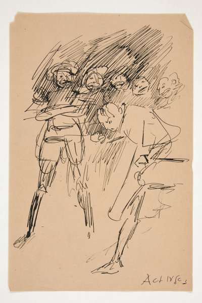 Előzetes vázlat a IV. felvonáshoz, III. jelenet, Összes alkotó: Edwin Austin Abbey