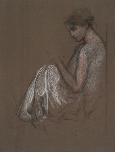 Ülő női alak. alkotó: Edwin Austin Abbey