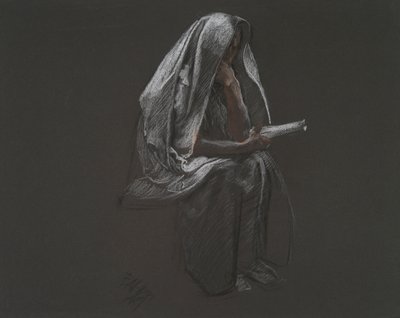 Ülő alak számára alkotó: Edwin Austin Abbey