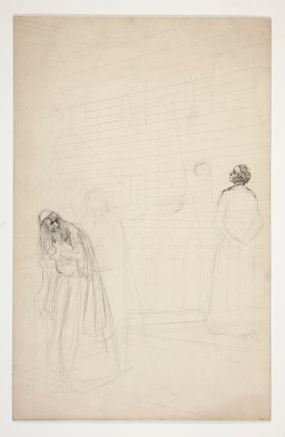 Shylock a hídon – I. felvonás, Velence kereskedője alkotó: Edwin Austin Abbey
