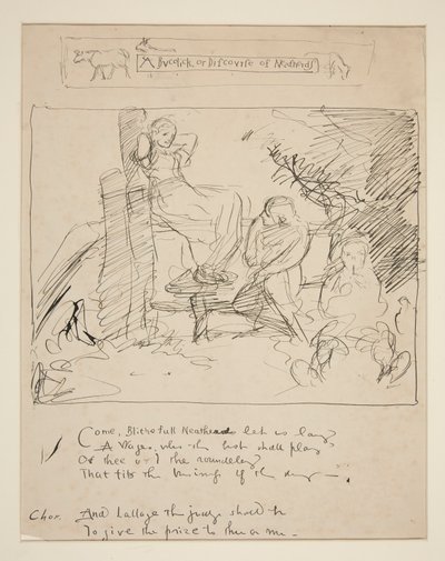 Vázlat egy vershez: alkotó: Edwin Austin Abbey