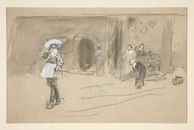 Vázlat egy illusztrációhoz a Válogatás Robert Herrick költészetéből című könyvhöz (a Harper által 1882-ben megjelent könyv, korábban a Harperben jelent meg alkotó: Edwin Austin Abbey