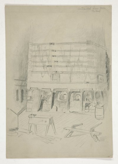 A kontinentális vasművek vázlata (?) [ipari belső tér] alkotó: Edwin Austin Abbey