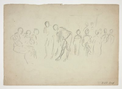 Vázlat a tömegről - azonosítatlan illusztráció alkotó: Edwin Austin Abbey