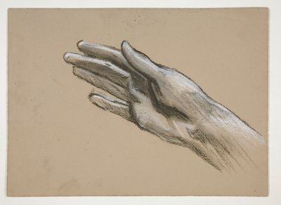 Egy kéz vázlata (recto); Kompozíciós tanulmányok egy színdarabhoz (?) (fordítva) alkotó: Edwin Austin Abbey