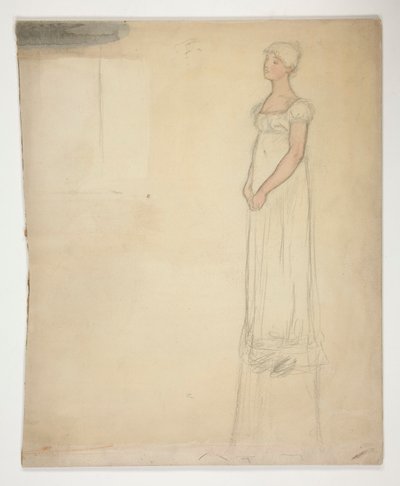 Vázlat egy nőről - jelmeztanulmány egy színdarabhoz? alkotó: Edwin Austin Abbey