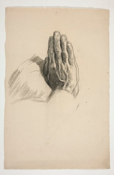 Vázlat két kézről, imára kulcsolva alkotó: Edwin Austin Abbey