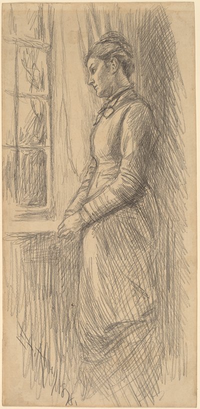 Magány: Miss Vesta Rollinstall alkotó: Edwin Austin Abbey