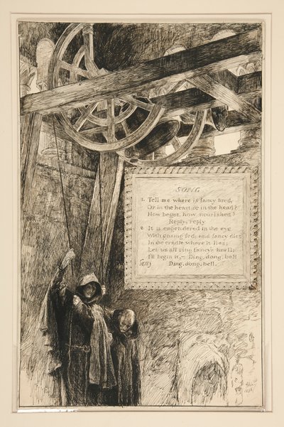 Dal, a III. felvonás ii. jelenetéből, Velence kereskedője alkotó: Edwin Austin Abbey