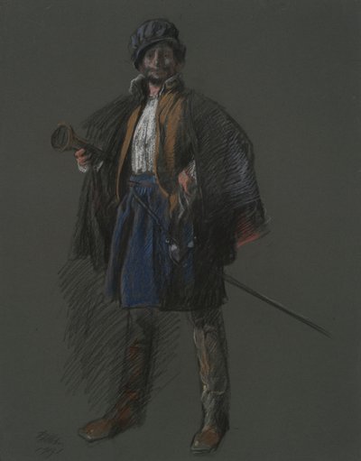 Tanulmány a Pa. apotheosisáról: Hudson (?) alkotó: Edwin Austin Abbey