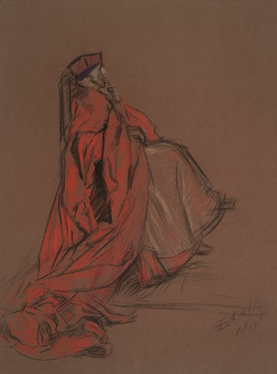 Tanulmány Woolsey bíborosnak a Catherine-perhez alkotó: Edwin Austin Abbey