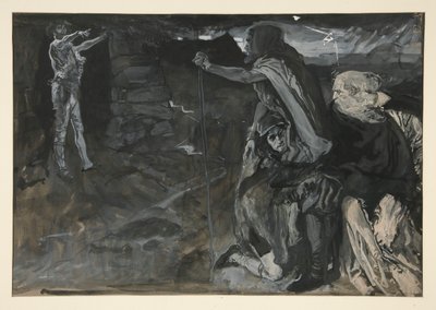 Tanulmány Lear királynak (?) alkotó: Edwin Austin Abbey