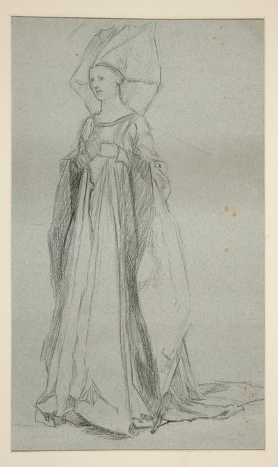 Tanulmány Lady Anne-nek, III. Richárd királynak (?) alkotó: Edwin Austin Abbey